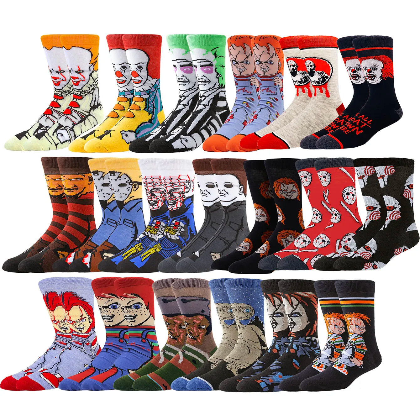 10Pairs Chucky Cartoon Anime Socks