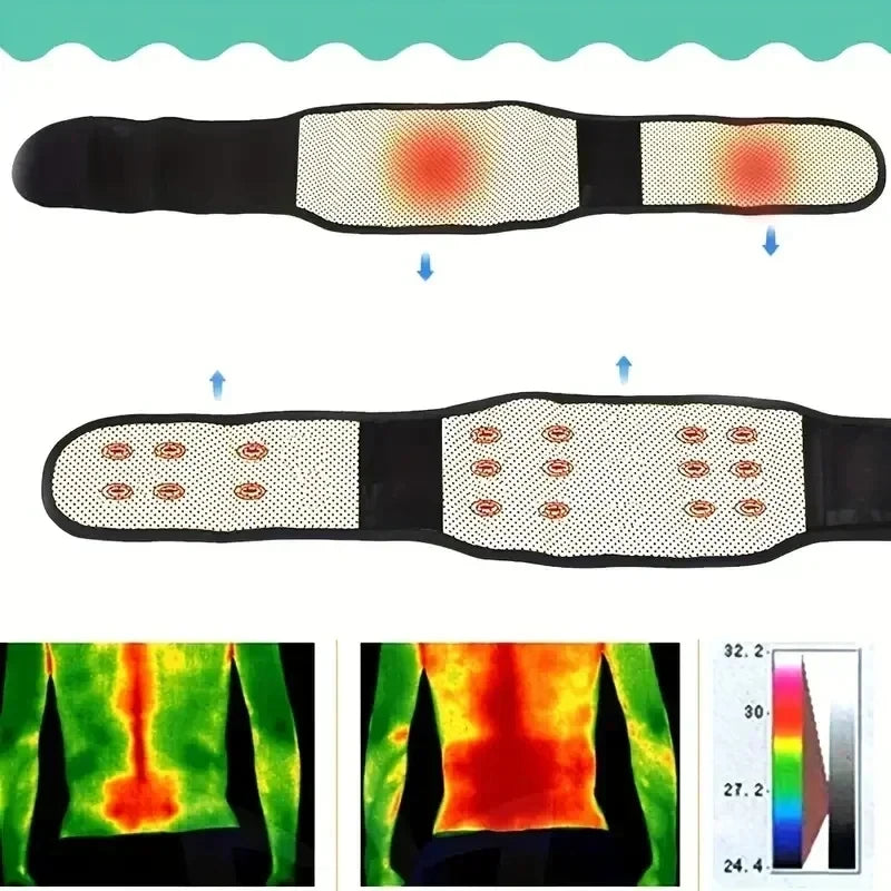 Adjustable 20-Magnet Self-Heating Magnetic Therapy Belt